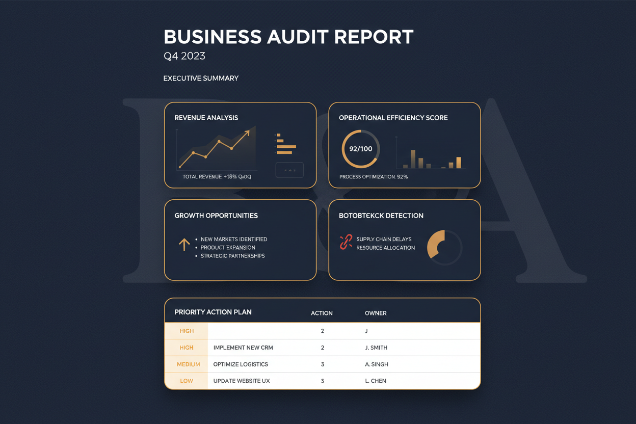 Informe de Auditoría de Negocio Completo profesional